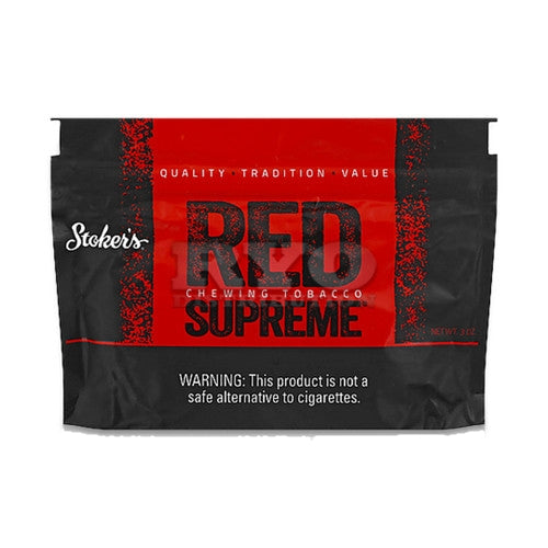 Stoker’s Red Supreme Loose Leaf Chewing Tobacco Single Pouch 3 0Z